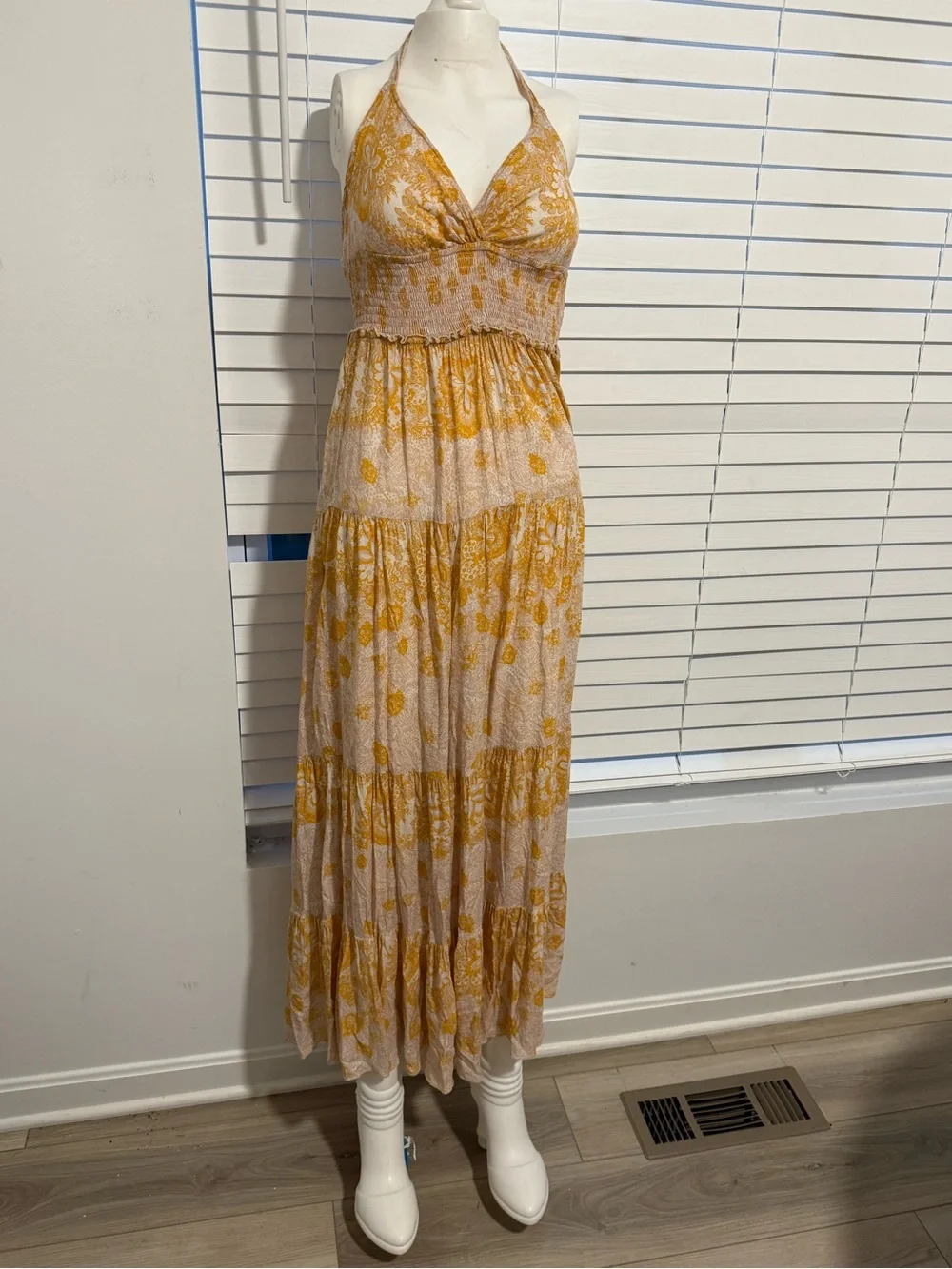 Free People Cream and Yellow Knit Maxi Dress - Picture 4 of 7